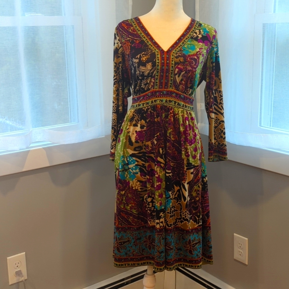 ECI Boho Lightweight Stretch Midi Dress